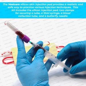 Modelo de almohadilla de entrenamiento de inyección, almohadilla de práctica de inyección de piel simulada humana de silicona para práctica de estudiantes de medicina de Vaslcare - Product Image 2