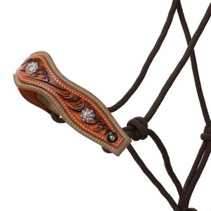 Cabestro de Cuero Occidental para Caballo, Personalizado, Más Vendido, Diseño Tallado a Mano con Herrajes de Latón - Product Image 2
