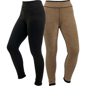 OEM Winter Warm Leggings Women Elastic Thermal Legging Pants Cotton Fleece Lined Thick Tights Weather Enjoyment Leggings - Product Image 1