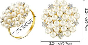 Perle fleur papier métal ronds de serviette rond de serviette décoration Table à manger tous les jours réunions de famille un grand décor de table - Product Image 3