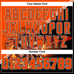 Latest High Quality Custom Team Logo Orange Black <b>White</b> 3D Flame Dart Board Design Pullover Sweatshirt Sports <b>Hoodies</b> For Adults - Product Image 4