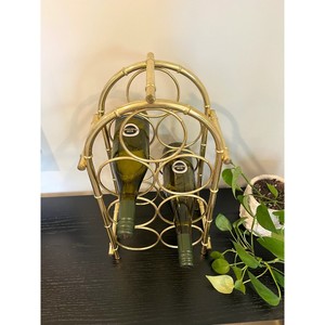 Estante de vino de latón 1970s, decoración Bohemia, decoración Vintage a granel en cantidad, diseño fabuloso, decoración increíble - Product Image 3