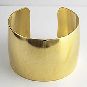 1940 californie vert Floral nouvel an marron vieilli plaqué or martelé bracelet Floral indien en laiton bracelet Artisan bijoux - Product Image 4