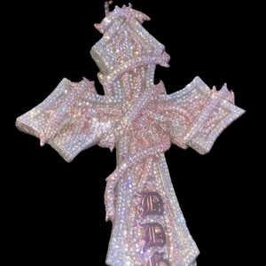Colgantes y dijes de joyería fina de diamante personalizado 14K 18K colgante de Cruz de diamante chapado en oro rosa para hombres y mujeres - Product Image 3