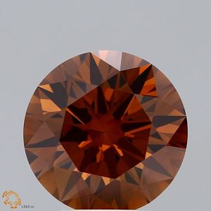 Diamant CVD synthétique de 3,00 carats, taille ronde brillante, clarté VS1, couleur brun foncé fantaisie, certifié IGI, avec une coupe excellente - Product Image 1