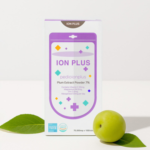 Boisson Électrolytique Coréenne pour Enfants : Hydratation, Immunité, Récupération de la Fatigue – Sachet de 7g avec Vitamine C et Minéraux, Saveur Prune - Product Image 1