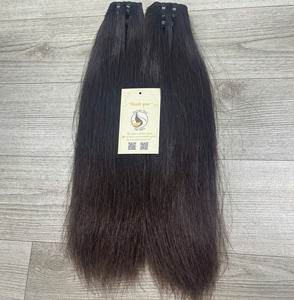 100% paquets de cheveux humains vietnamiens bruts os droits, cuticules alignées, extensions de trame de haute qualité - Product Image 1