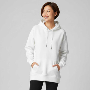 เสื้อฮู้ดสตรีทแวร์ผ้าฝ้าย 100% สำหรับฤดูหนาว แบบถัก ปักลาย สีพื้น แขนยาว มีกระเป๋าหน้า ซับใน ทรงหลวม มีฮู้ด - Product Image 6