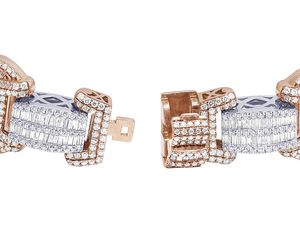 Diseñador clásico S925 plata con redondo Baguette Moissanite diamante pulsera para hombres boda desgaste - Product Image 4
