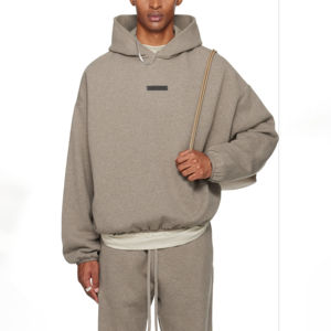 Sweat-shirt à capuche unisexe en molleton épais 100% coton, logo personnalisé brodé, molleton français de haute qualité pour hommes et femmes - Product Image 1