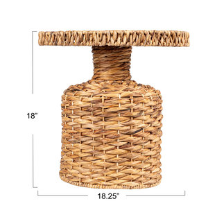 Table en jacinthe d'eau tissée à la main pour la conception unique de meubles de salon - Product Image 5