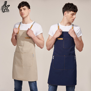 Black Color Denim Apron Chef Kitchen Apron for BBQ with Towel Loop and Multiple Pockets Apron - Product Image 3