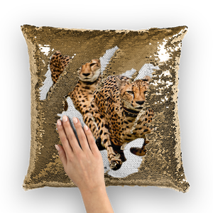 Cheetah Brothers Sequin Cushion Cover Geometric Plain <b>Square</b> <b>Pillow</b> Cover for Home and Hospital for Thanksgiving and Halloween - Product Image 1
