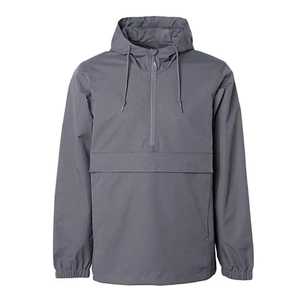 Capuche de sports d'hiver pour hommes avec logo personnalisé Dernière conception Coupe-vent à séchage rapide Vestes pour hommes avec demi-fermeture éclair respirante - Product Image 5
