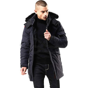 Parka cálida para hombre, chaqueta de esquí, abrigo de invierno acolchado resistente al agua, capucha de piel sintética extraíble, aislamiento duradero para clima frío - Product Image 1