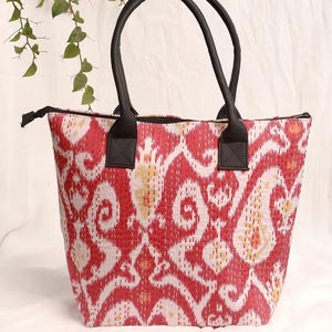 Bolsa de Mano Grande de Algodón Hecha a Mano, Hermosa y Linda, para Mujer, Ecológica, Acolchada, con Bordado Decorativo, Regalo para Ella - Product Image 1