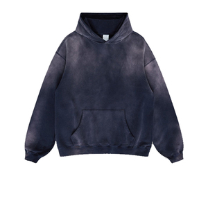Sweat-shirts en coton vintage lavés en gros, imprimé tie-dye, sweat-shirt délavé à l'acide, coton lourd, molleton français surdimensionné, sweat-shirts pour hommes - Product Image 3