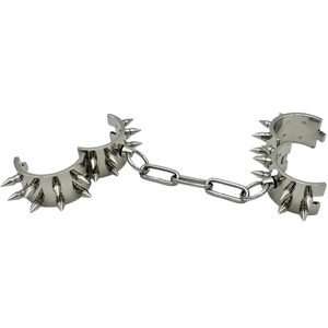 ปลอกข้อมือโลหะแบบมีหนามพร้อมดีไซน์โซ่เชื่อมสำหรับการพันธนาการแบบ BDSM กุญแจมือ และอุปกรณ์เสริมแนวอีโรติก - Product Image 3