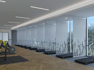 Panel Acústico Decorativo, Biombo Colgante <span class=keywords><strong>para</strong></span> Espacios Interiores Modernos, Separador de Ambientes - Product Image 4