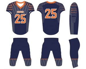 Maillot de football américain sur mesure de dernière génération, manches courtes, 100% polyester, impression par sublimation, faible MOQ, personnalisation complète - Product Image 2