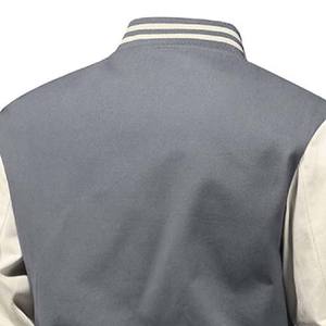 Chaqueta de béisbol de manga de cuero blanco de lana de Color gris, ropa de hombre, chaquetas, ropa deportiva, nuevo estilo universitario, chaquetas universitarias para hombre - Product Image 6
