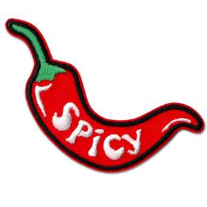 Vente en gros fabrication de tissu de petite taille applique de broderie rouge patchs personnalisés <span class=keywords><strong>piment</strong></span> populaire au fer sur <span class=keywords><strong>patch</strong></span> brodé - Product Image 4