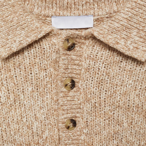 Personalizable de alta calidad visón gris para Polo suéter 100% algodón tejido mezcla de lana traje de invierno-transpirable antiarrugas - Product Image 4