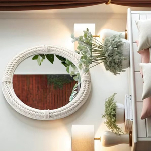 <b>Light</b> Luxury Premium Sense of Small Mirror Home Makeup Mirror Desktop Ornaments Resin Crafts - Product Image 1