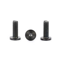 Sekrup Torx Kepala Rendah Mikro Kustom Bulat M0.8 M1 Baja Tahan Karat Hitam Pola CD Produsen Sekrup untuk Peralatan Presisi