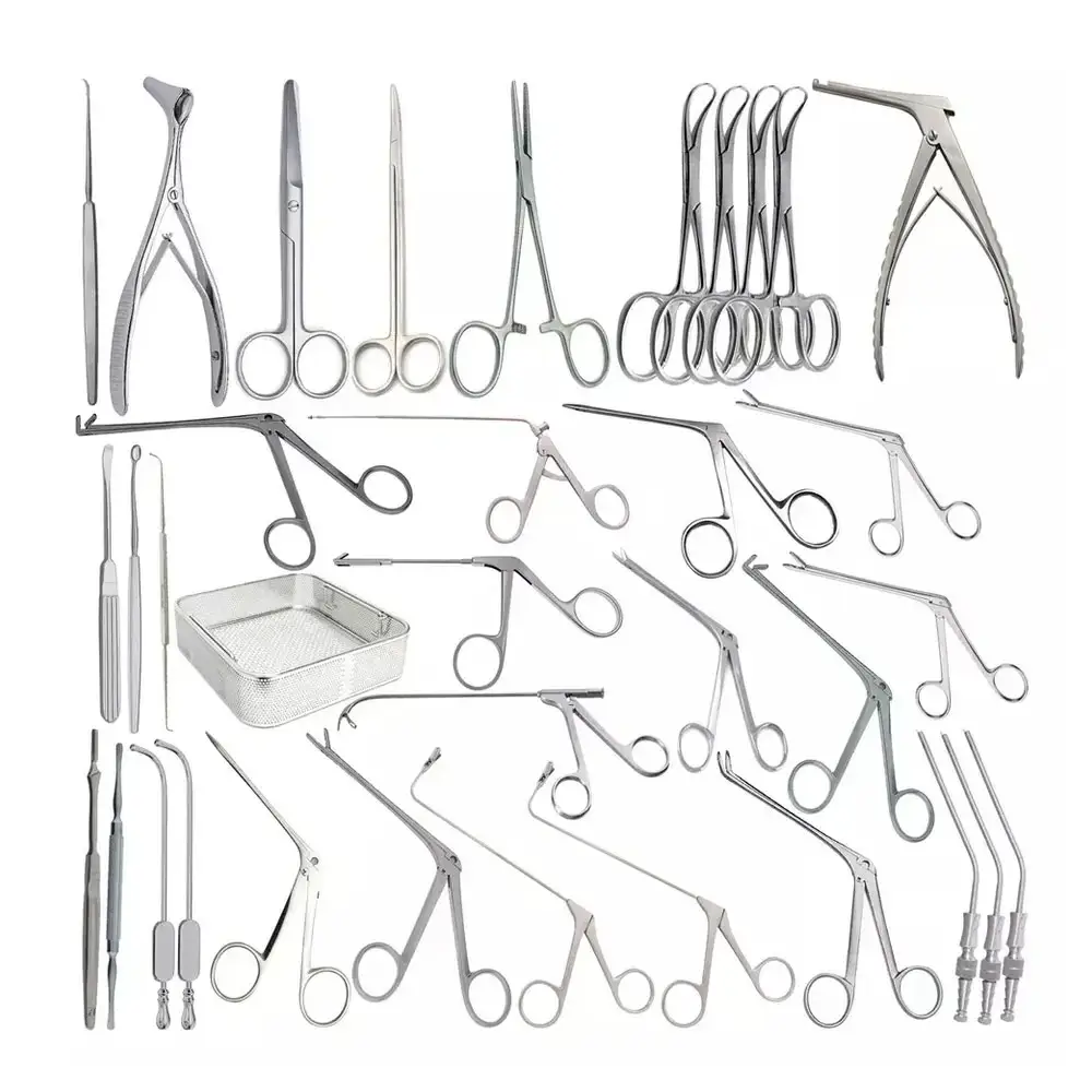 مجموعة أدوات جراحية عامة عالية الجودة من الفولاذ المقاوم للصدأ للمستشفيات مجموعة أدوات عملية طبية
