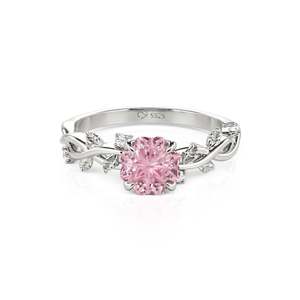 แหวนมอยซาไนต์รูปใบโคลเวอร์สี่แฉกชุบทอง 14K ยี่ห้อเจลูเลียสำหรับผู้หญิง - Product Image 1