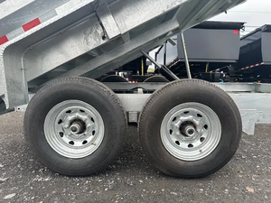 Tractor agrícola Remolque basculante hidráulico Remolque basculante de 20 toneladas Remolque basculante de tractor, Remolque basculante de perfil bajo 7x12 - Product Image 5