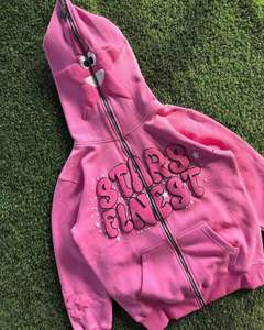 Sudadera de Felpa Francesa con Logotipo Personalizado, 100% Algodón Ecológico, Impresión Puff Vintage, Estilo Urbano Extragrande, Otoño, para Hombre, Lavada, Impresión 3D con Espuma - Product Image 4