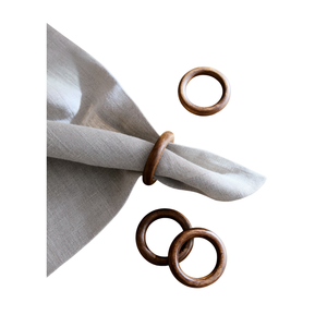 ที่ใส่แหวนผ้าเช็ดปากทำจากไม้ที่ใส่กระดาษทิชชู่สำหรับจัดโต๊ะรับประทานอาหารที่หรูหราชุดที่ใส่ผ้าเช็ดปากทำจากไม้แบบชนบท4ชิ้น - Product Image 3