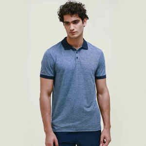 Ropa de hombre al por mayor personalizada de alta calidad, manga corta para Polos, Camisetas, superventas, tela de lona con patrón sólido - Product Image 1