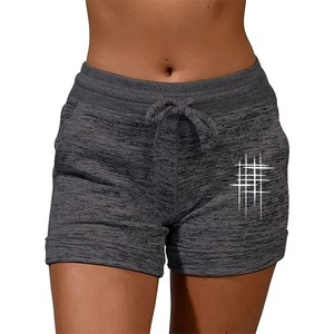 Venta al por mayor de pantalones cortos de las mujeres de cintura alta de verano Casual Streetwear gimnasio entrenamiento correr moda Pantalones cortos logotipo personalizado proveedor - Product Image 4