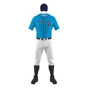 Conjunto de uniforme de béisbol para hombre, camiseta y pantalones con logotipo bordado personalizado, ropa deportiva duradera de poliéster para equipo, fábrica OEM 2025 - Product Image 2