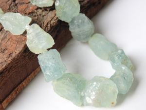 Pépite brute naturelle aigue-marine pierres précieuses bleues brin de perles en vrac pour la fabrication de bijoux et la décoration perles de pierre - Product Image 4