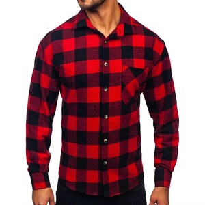 Premium <b>Mens</b> 100% Cotton Breathable Flannel <b>Shirt</b> Oversized Long Sleeve Double <b>Pocket</b> Soft Touch Casual for Custom Manufacturer - Product Image 4