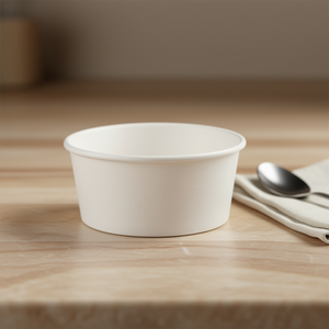 Recipientes Redondos Desechables de Papel Blanco de 12 oz para Sopa - Product Image 3