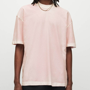 Camiseta unisex de algodón de peso pesado lavado ácido estilo de manga corta de gran tamaño para hombres y mujeres - Product Image 2