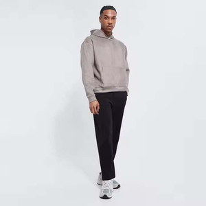 Sweat à capuche personnalisé de luxe, lourd, délavé, coupé, déchiré, peinture en aérosol, bleu uni, délavé au soleil, pour homme - Product Image 6