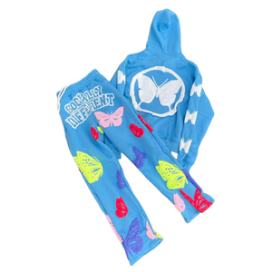 Ensembles de pantalons de survêtement et de sweats à capuche délavés à l'acide avec appliques de broderie personnalisée OEM pour hommes survêtements évasés - Product Image 3