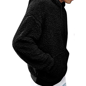 Wholesale Custom Hoodie Wholesale <b>Fleece</b> Thick <b>Men</b> Custom Plain Street Hoodies <b>Sherpa</b> Hoodies for <b>Men</b> - Product Image 3