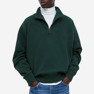 Sudadera ligera hecha a medida con media cremallera para hombre, ropa de invierno de secado rápido con estampado de algodón 100% Digital - Product Image 1