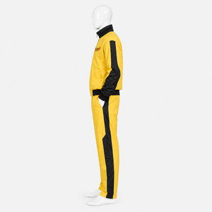 Ensemble de survêtement jaune pour homme Elson Sports, manches longues, col rabattu, respirant, en polyester, deux pièces, pour l'automne - Product Image 3