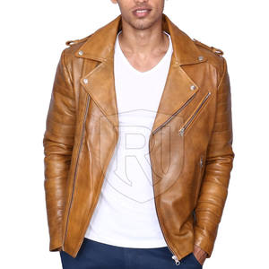 Veste en cuir de peau de vache pour hommes de haute qualité Nouveau en stock Style de rue d'hiver élégant et à la mode - Product Image 2