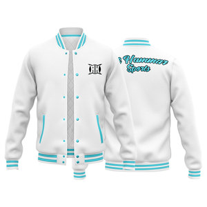 Nuevas chaquetas de bombardero de béisbol con letras personalizadas de moda para parejas bordado con capucha de calle alta con revestimiento de patrón de primavera - Product Image 1