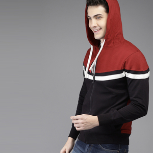 High Quality Men Plain Zipper-Up <b>Hoodie</b> Classic Fleece Hooded Sweatshirt Casual Long Sleeve Streetwear With Customized Logo - Product Image 1