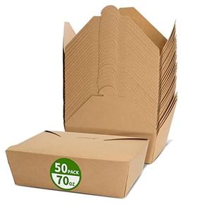 Cajas de embalaje para llevar de alimentos Impreso personalizado 70 Oz Embalaje de alimentos Ideal para restaurante Cajas de calidad de exportación Paquete de 100 piezas - Product Image 2